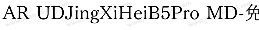 AR UDJingXiHeiB5Pro MD字体转换